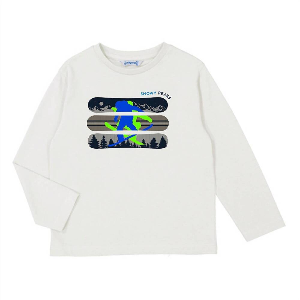NEW MAYORAL boys' long sleeve t-shirt in white